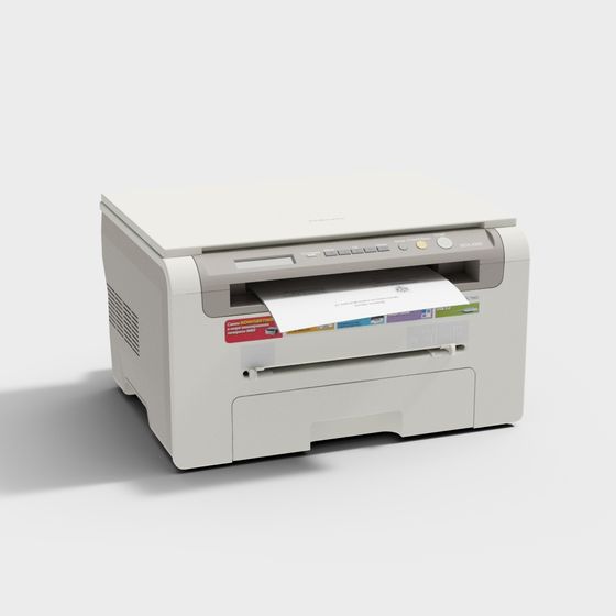 Desktop Printer 450 3D Model for Office Spaces
