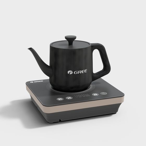 Low-Polygon GREE Electric Kettle 3D model
