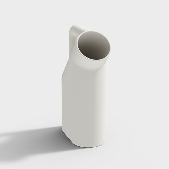 Sleek Flowing Vase 3D model