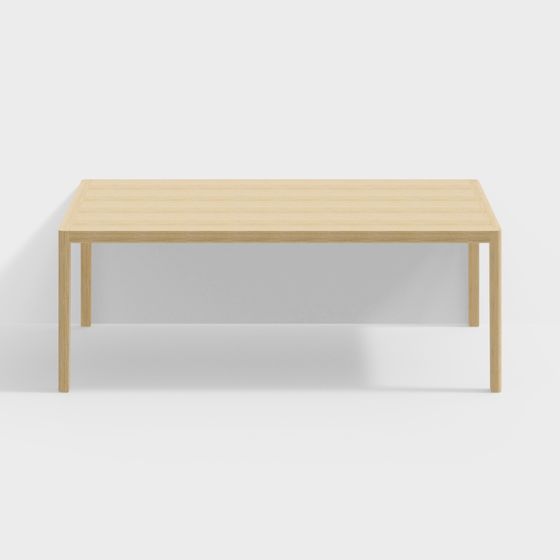 Stylish Wooden Dining Table 3D model