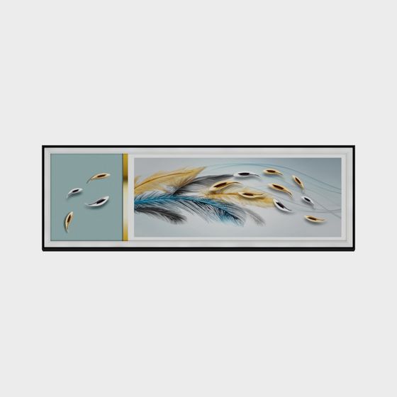 Stunning Feather Frame 3D model