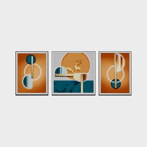 Stunning Abstract Art 3D Model Series