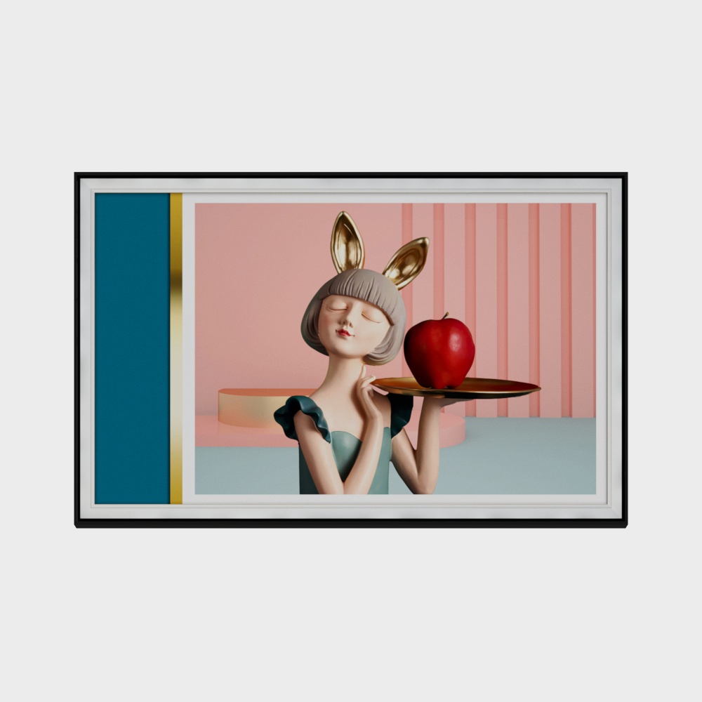 Sweet Dream Apple Girl Low-Poly 3D model