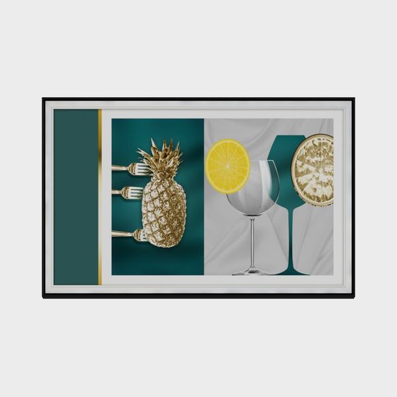 Tropical Vibe Dining Table 3D model for Creative Projects