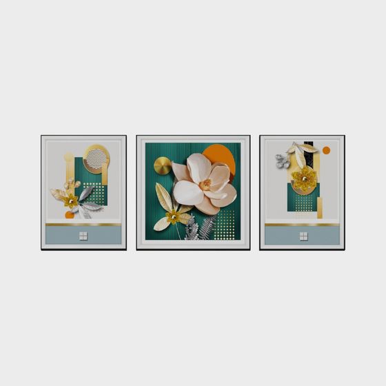 Abstract Floral Frame 3D model