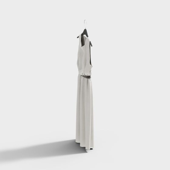 Elegant Long Dress 3D model