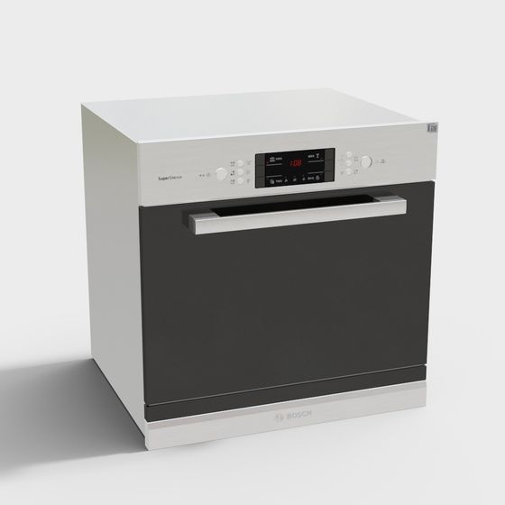 Sleek Bosch Dishwasher 3D model for Modern Kitchens