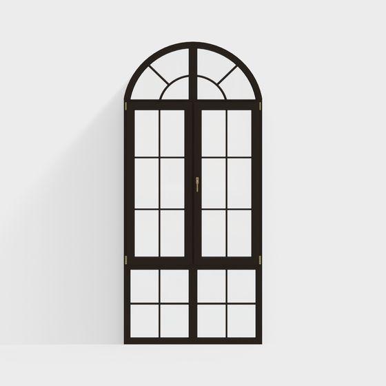 Elegant Arched Window 3D model