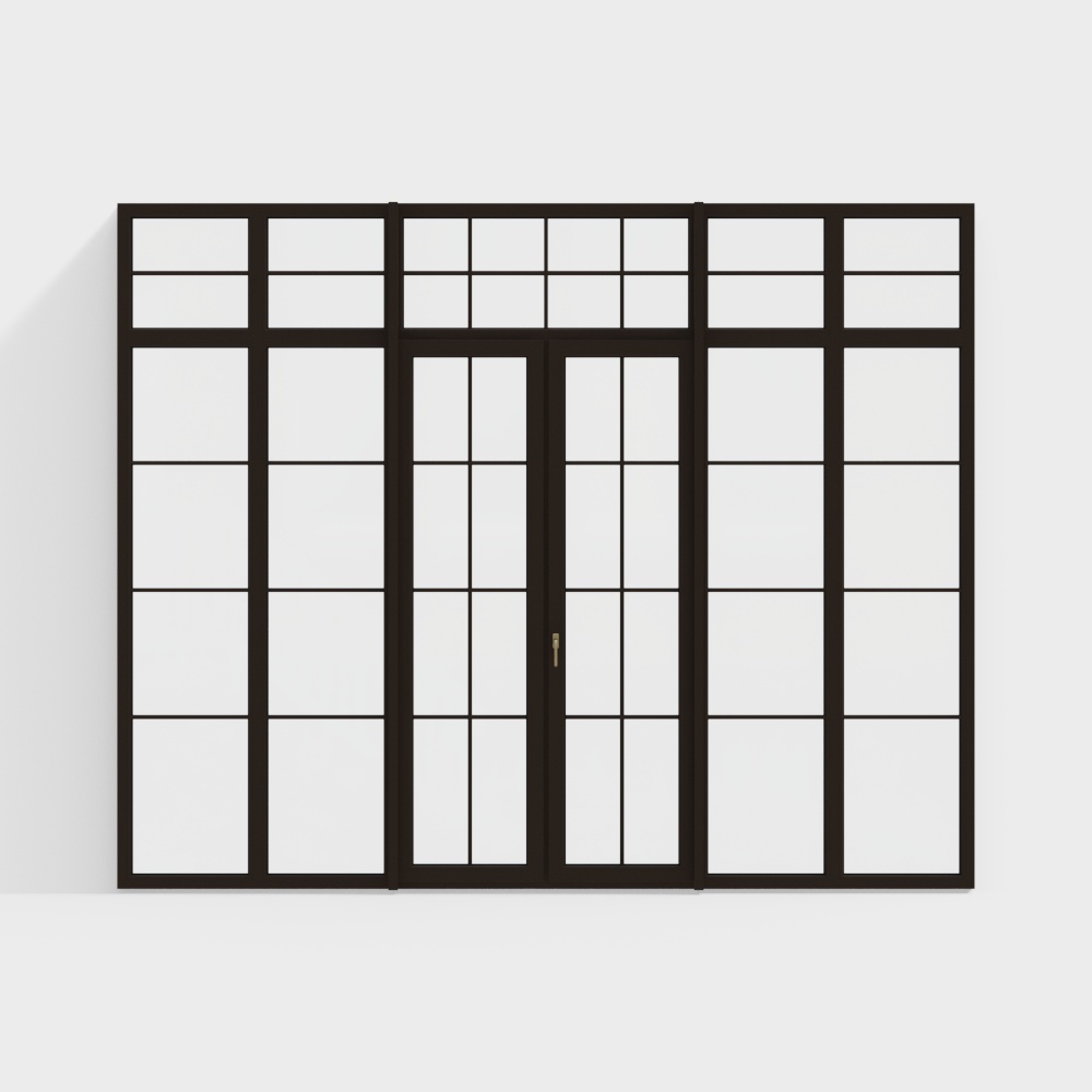 Modern Grid Door 3D model