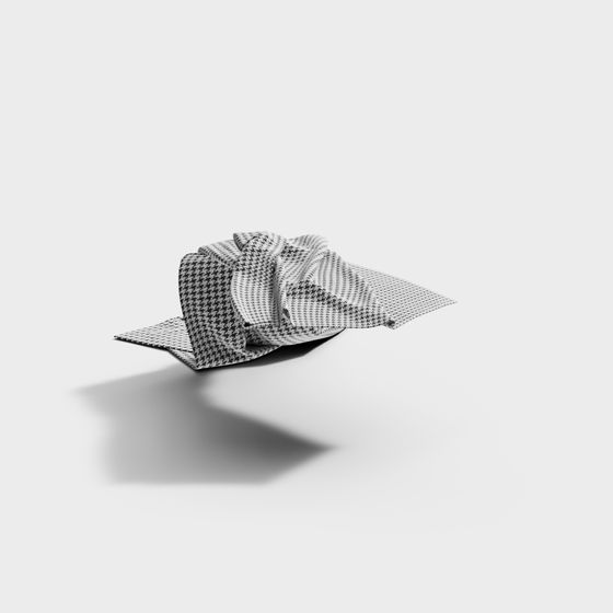 Wrinkled Fabric 3D model for Creative Projects