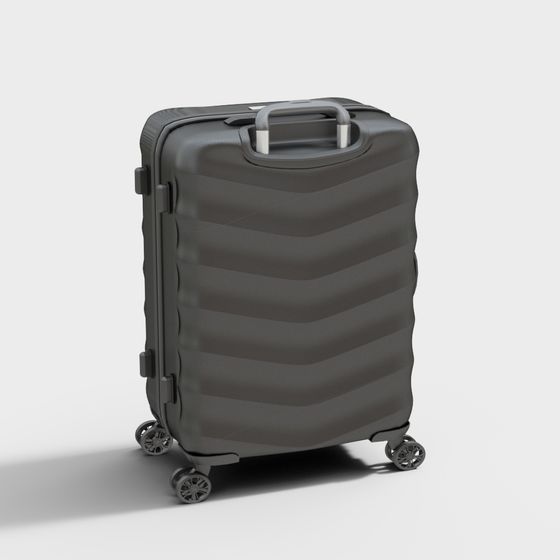 Stylish Low-Poly Luggage 3D Model