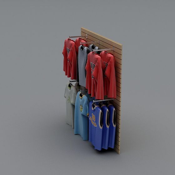 Stylish Clothing Display Rack 3D model
