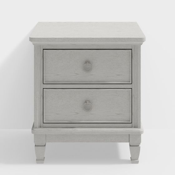 Elegant Low-Polygon Nightstand 3D model