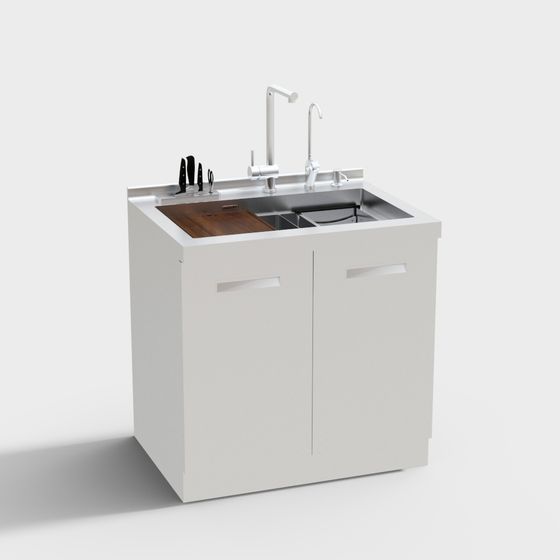 Minimalist Kitchen Sink 3D model