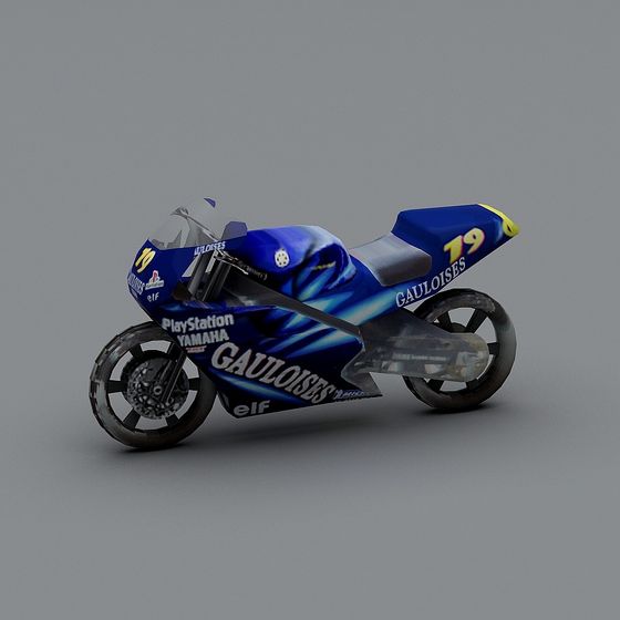 Dynamic Racing Motorcycle 3D model