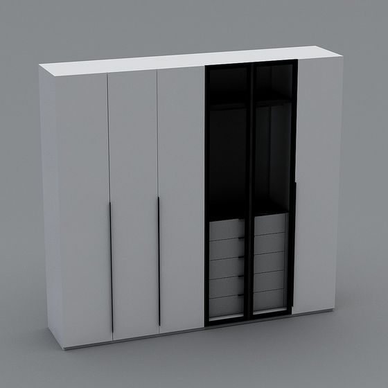 Urban Wardrobe 3D model for Stylish Interiors