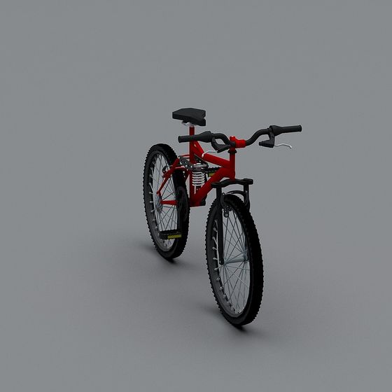Vibrant Low-Poly Mountain Bike 3D model