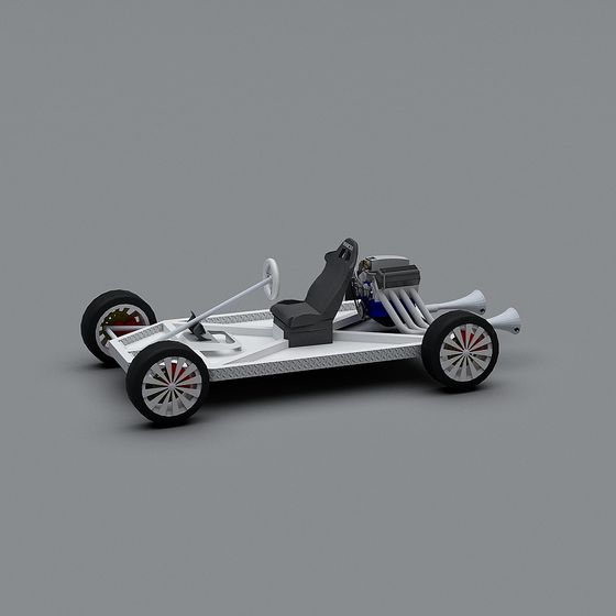 Speedster Low Poly Racing Car 3D model