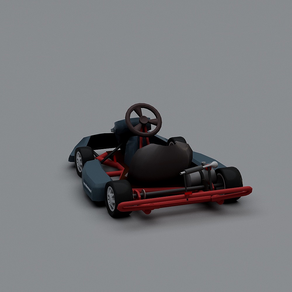 Vibrant Go-Kart 3D model for Creative Projects