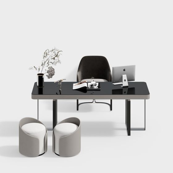 Urban Office Desk 3D Model