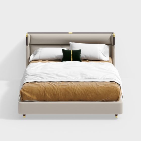 Urban Comfort Bed 3D model for Cozy Interiors
