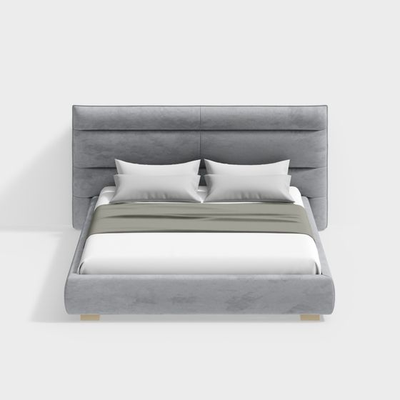 LP-C-187 Lit en tissu givré de la série Casa (1.8 m)