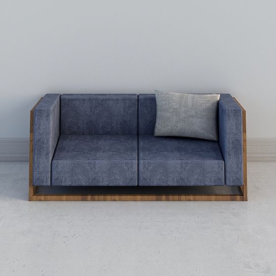 Urban Comfort Low Poly Sofa 3D model