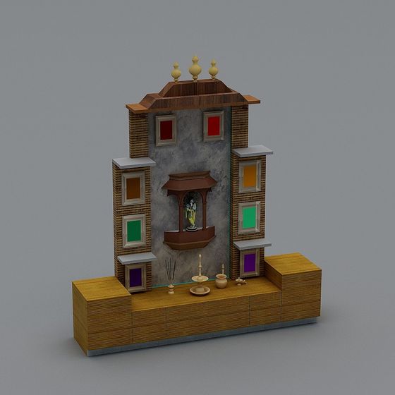Indian Temple 3D Model with Rich Cultural Details