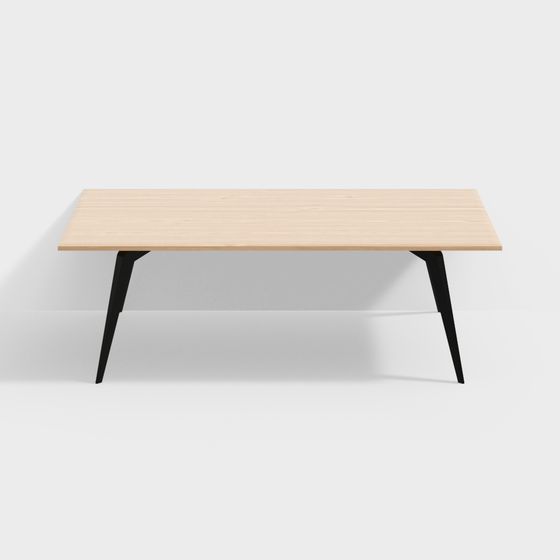Mid-Century Modern Table 3D model for Creative Spaces