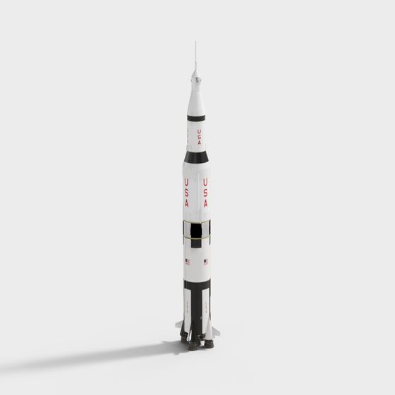 Apollo Saturn V Rocket 3D model