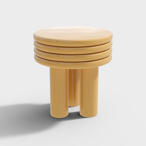 Stacked Stool 3D model for Modern Aesthetic