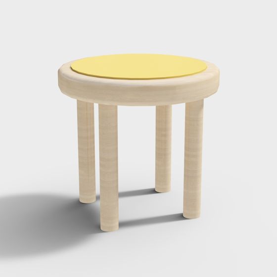 Round Table Stool 3D model