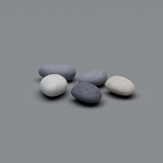 Realistic Pebbles 3D Model Collection