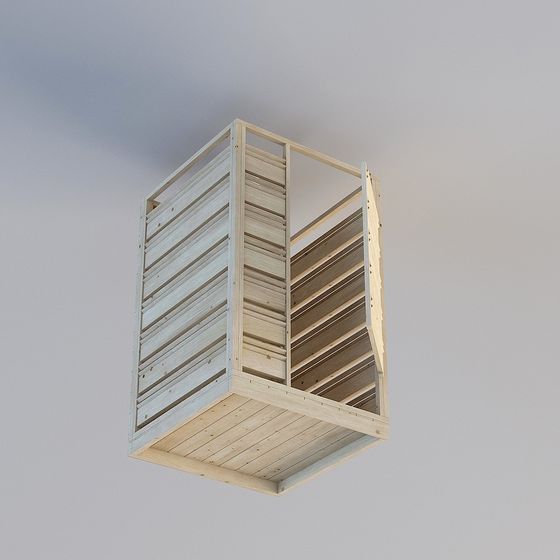 Minimalist Wooden Structure 3D model