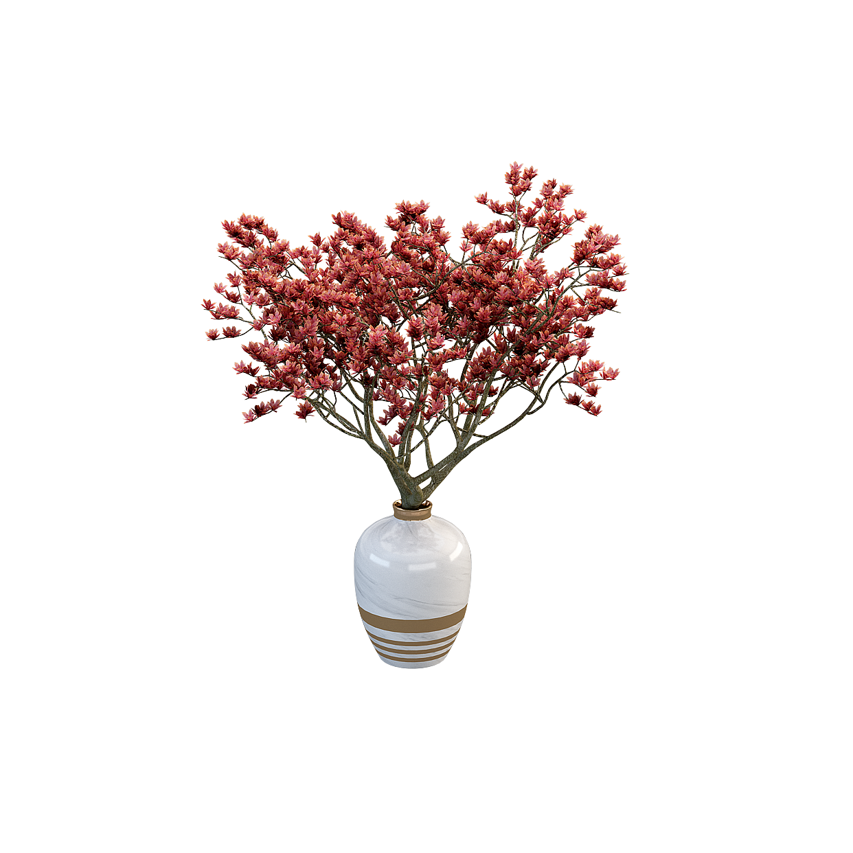 Winter Plum Blossom 3D Model – Detailed Floral Design