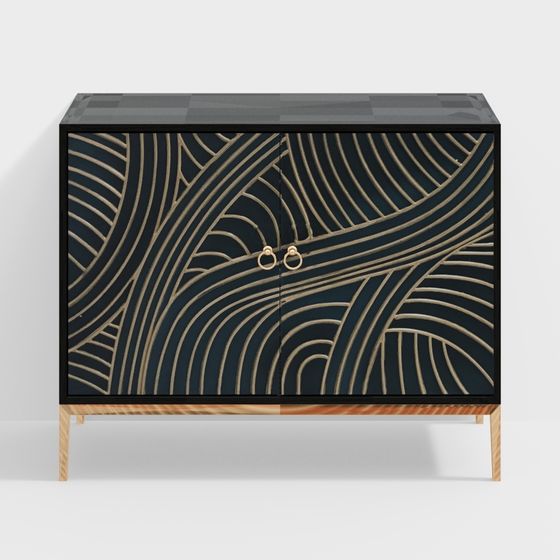 Art Deco Cabinet 3D model for Modern Design