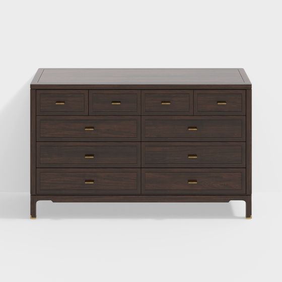 Minimalist Wooden Vanity Table 3D model
