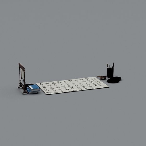 Writer's Desk 3D model for Creative Spaces