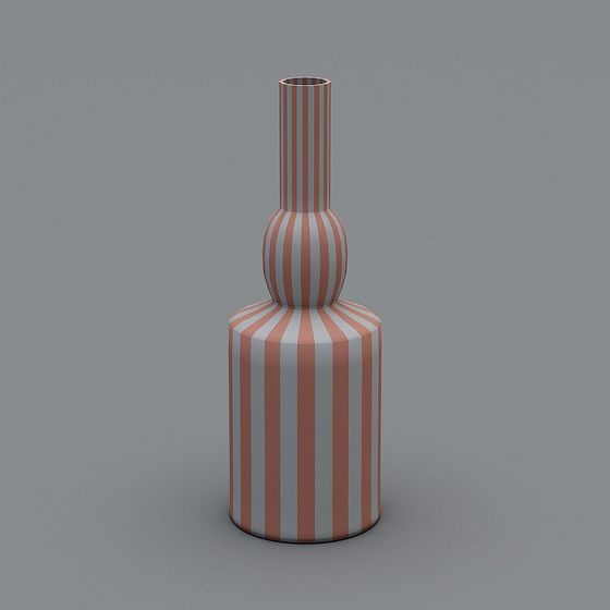 Striped Vase 3D Model