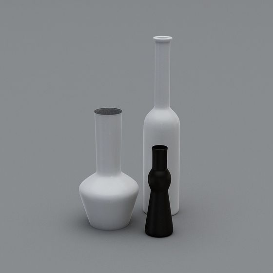 Minimalist Bottle Collection 3D Model