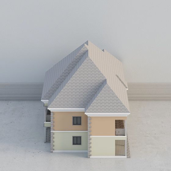 Charming Low-Poly Country Cabin 3D model