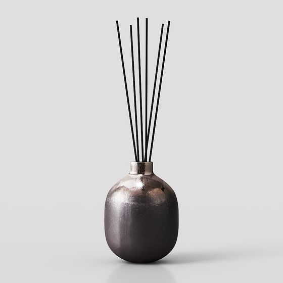 Sleek Metallic Aroma Bottle 3D model