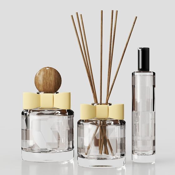 Elegant Low-Poly Glass Bottle 3D model