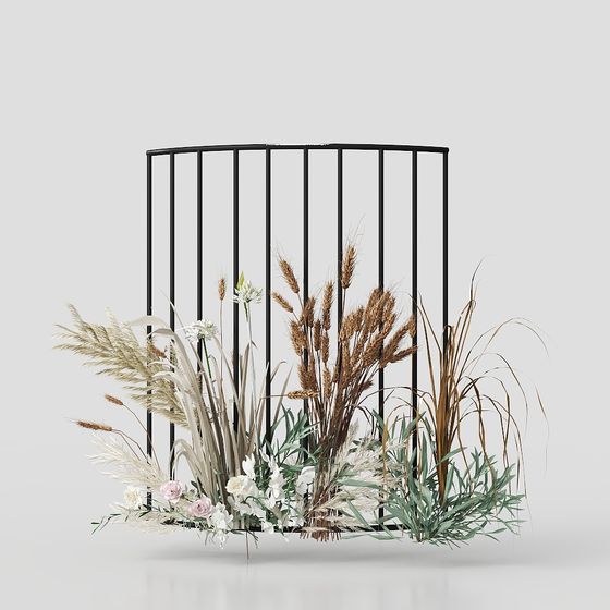 Stylish Low-Polygon Flower Field 3D Model