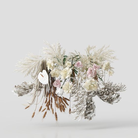 Vibrant Low Poly Floral Garden 3D model