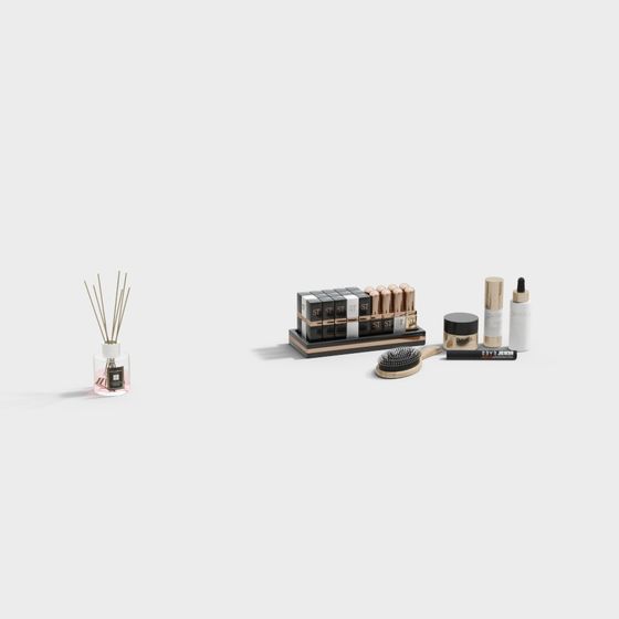Elegant Makeup Set 3D model for Modern Design