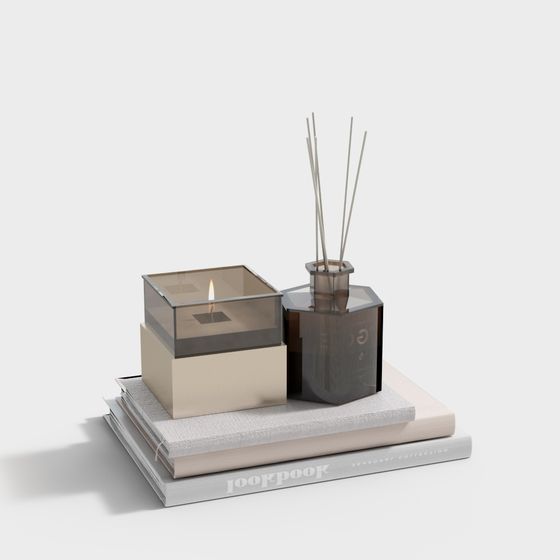 Fragrance Decorations 3D Model in Brown