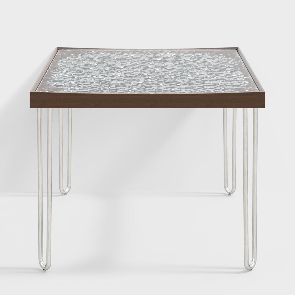 Snow side table - clear glass model