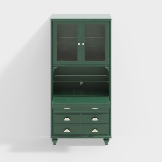 PACB1399 ダークグリーンブックケース（オープンプルプレート）