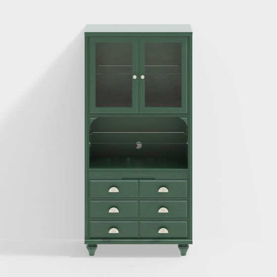 Vintage Storage Cabinet 3D model for Modern Home Design